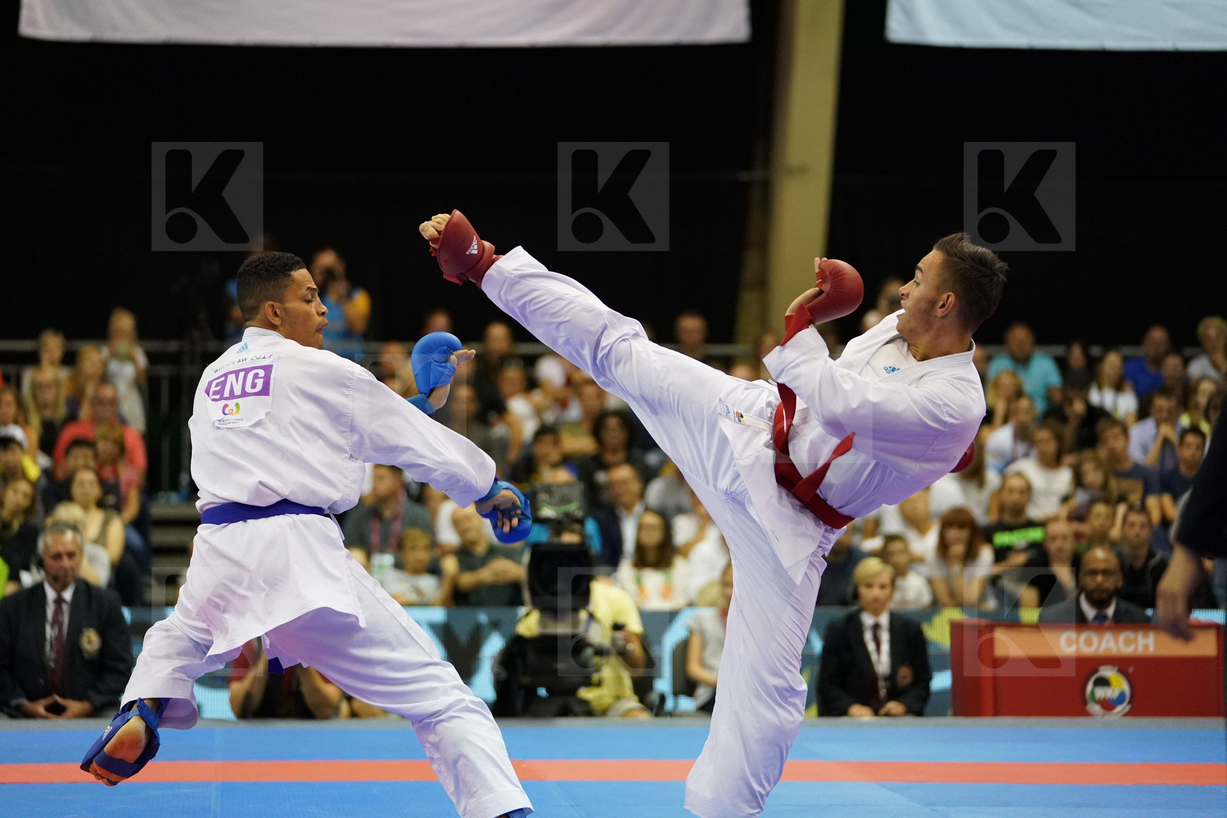 Dacosta Steven England France Gold match Male Kumite -67kg Thomas Jordan